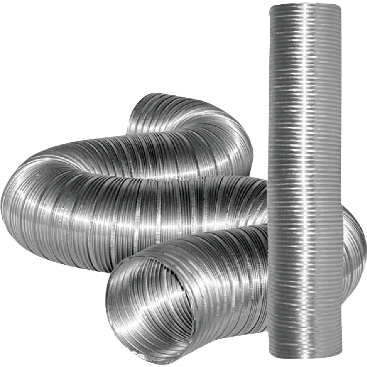 Green Dundas Jafine Aluminum Semi-Rigid Dryer Duct 4 in. x 8 ft. Natural