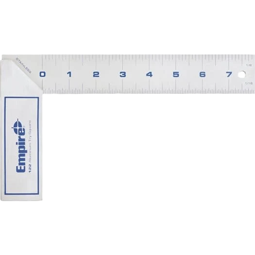 High-Performance Empire True Blue 8 in. L English Heavy-Duty Try Square Professional