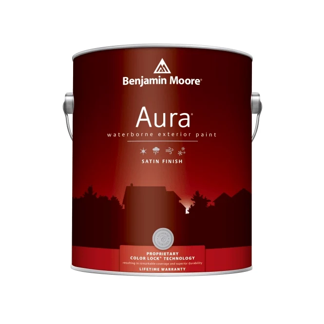 Secure Benjamin Moore Aura 2X Satin Tintable Exterior Paint 1 Gallon Casual