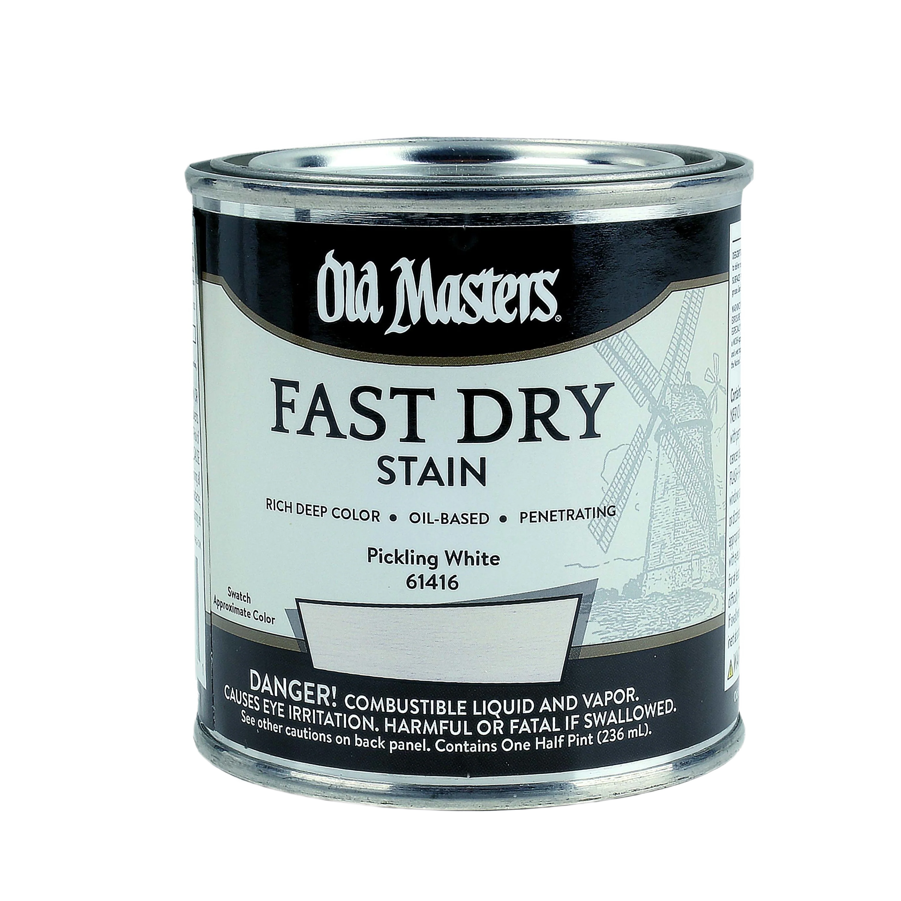 Pure Old Masters Pickling White Fast Dry Stain 1 2 Pint Trusted