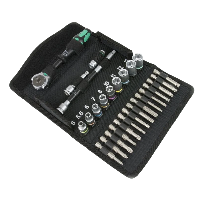 Fine Wera Zyklop 1 4 in. Drive Speed Metric Ratchet Set 28 Pieces Convenient