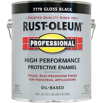 Reusable Rust-Oleum Black Gloss Professional Enamel 1 gallon First-Class