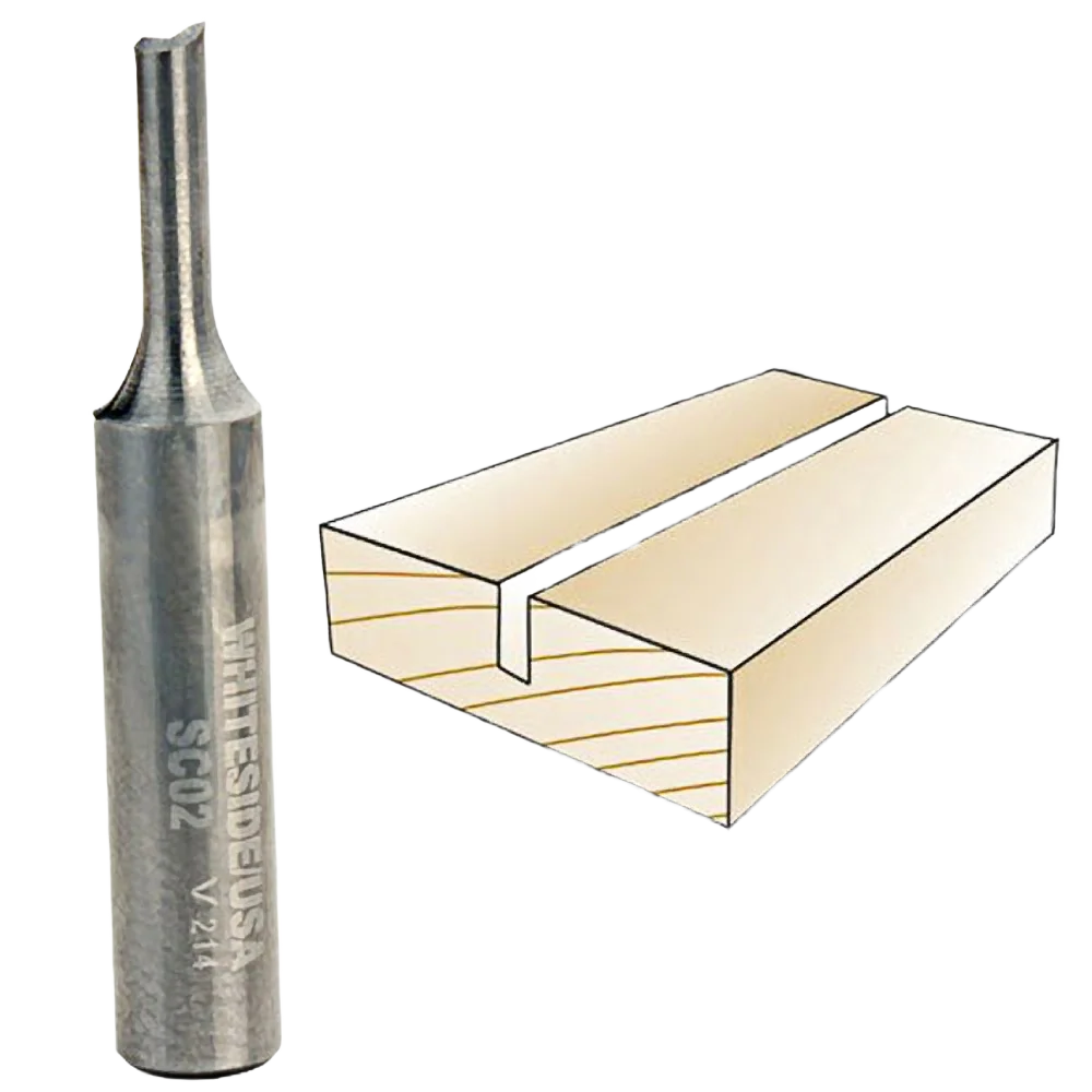 Refined Whiteside Straight Inlay Bit 1 4 in. SH x 1 8 in. CD x 3 8 in. CL Elegant