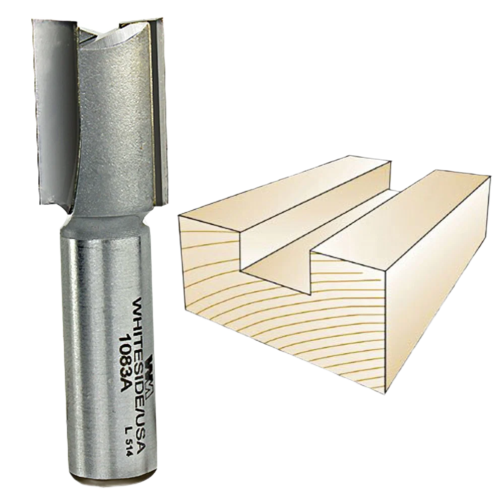 Professional Whiteside Straight Plywood Bit 1 2 in. SH x 23 32 in. CD x 1 in. CL Premium Material