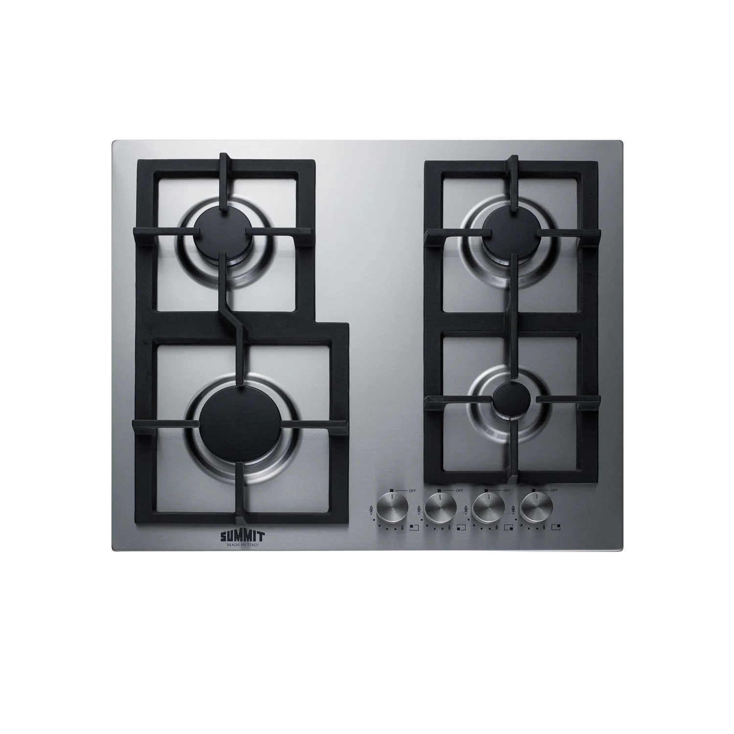 Green 24 Wide 4-Burner Gas Cooktop In Stainless Steel Healthy