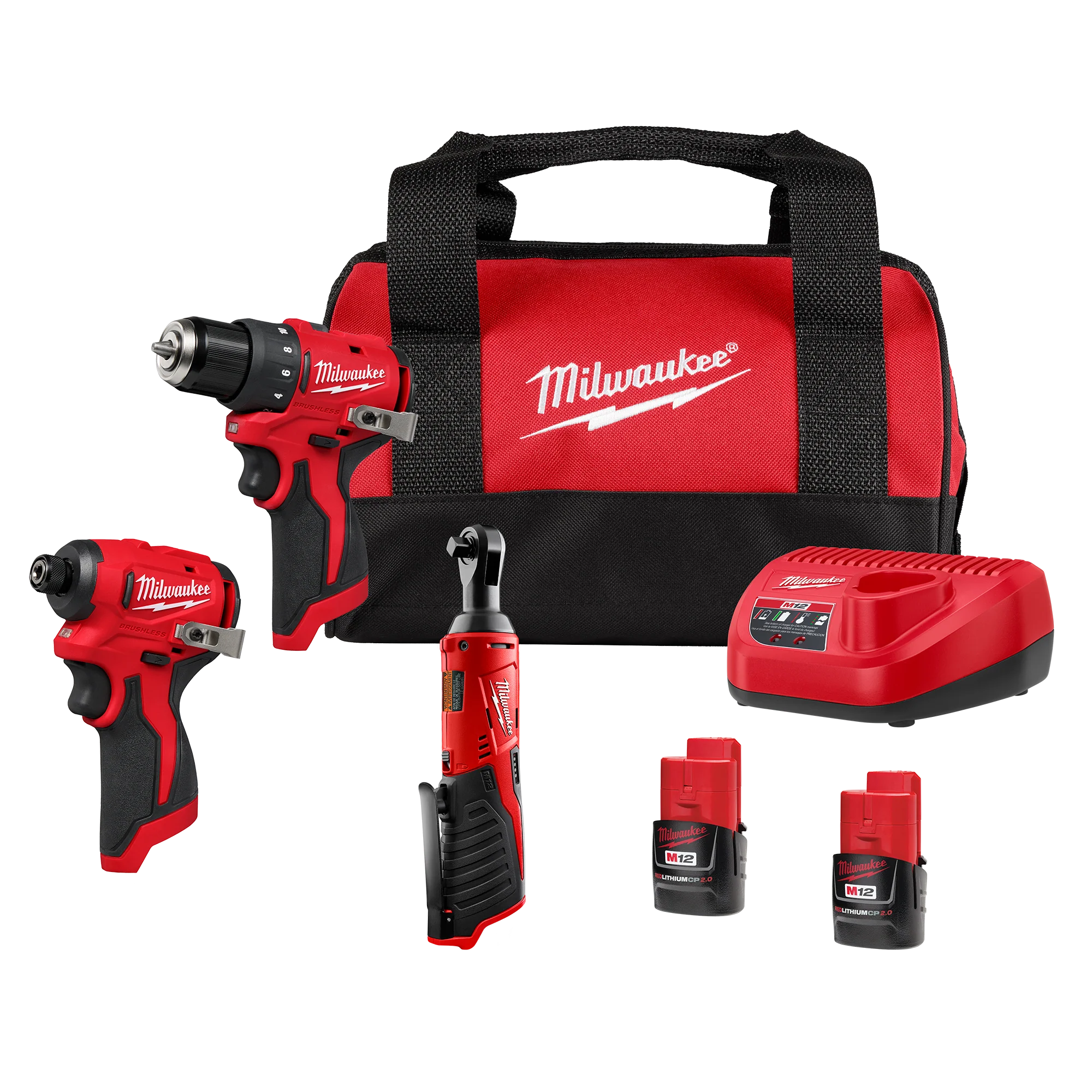 Contemporary Milwaukee M12™ Subcompact Brushless 2-Tool Combo Kit Prestigious