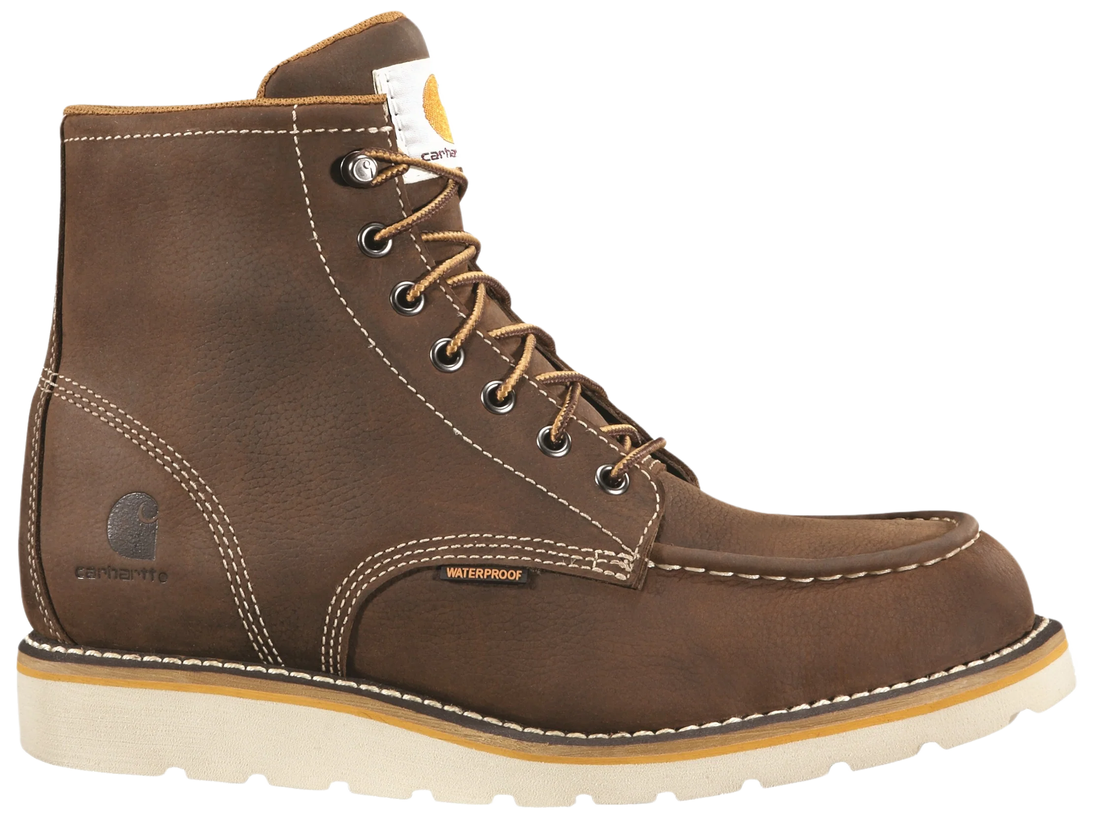 Original Carhartt Men's Waterproof 6 Moc Toe Wedge Boot Natural