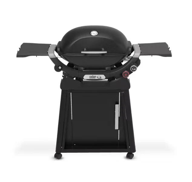 Green Weber Q 2800N Gas Grill with Stand Liquid Propane Functional