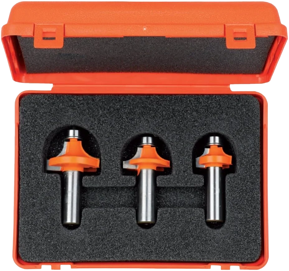 Next-Generation CMT Orange Tools 1 4 - 3 8 - 1 2 3-Pc Roundover Bit Set 1 2 Shank Certified