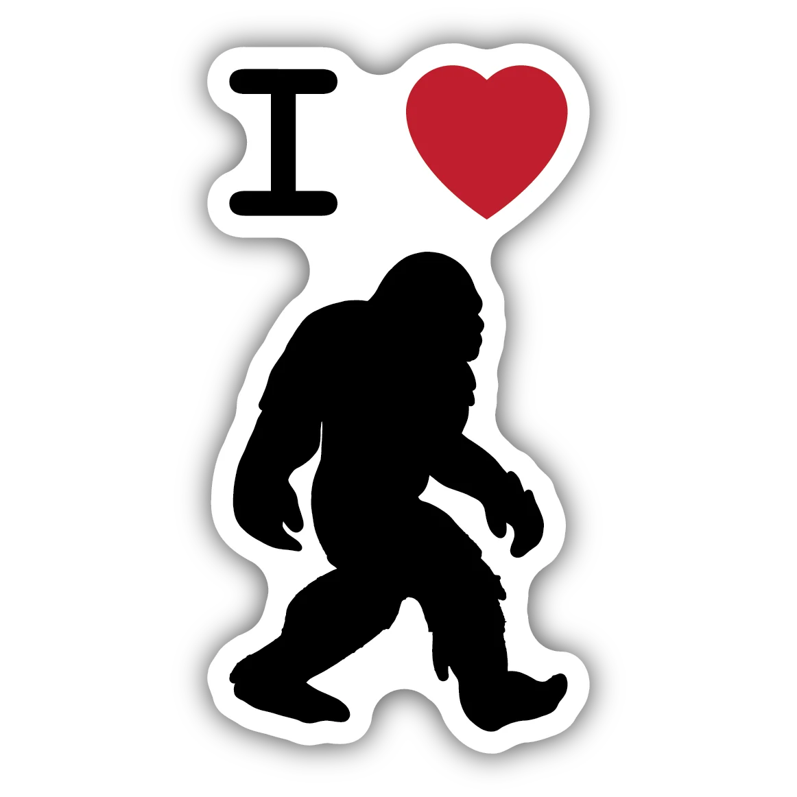 Fashionable Stickers Northwest I Heart Bigfoot Sticker Fine Crafted