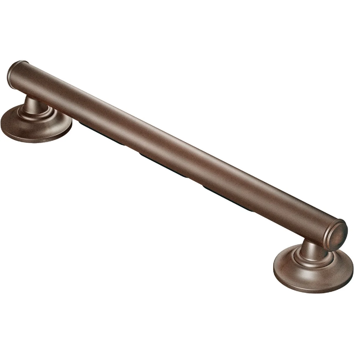 Traditional Moen Old World Bronze Designer Grab Bar with Grip Pad 16 in. Elite