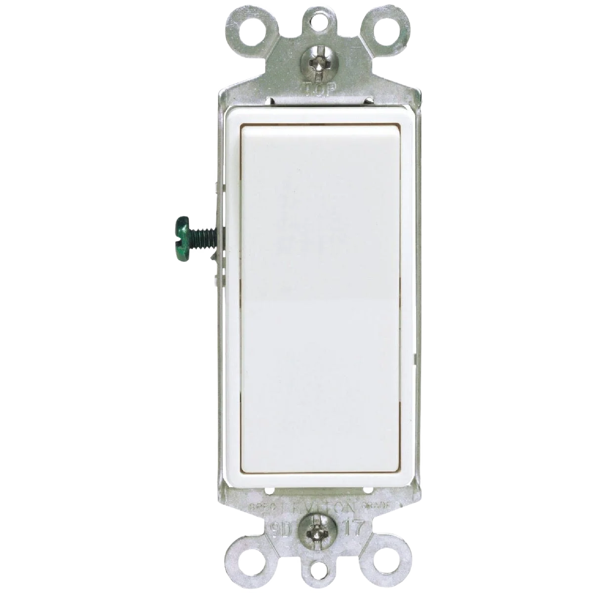 Sustainable Leviton Decora 15 Amp White Rocker Grounded 3-Way Switch Stylish