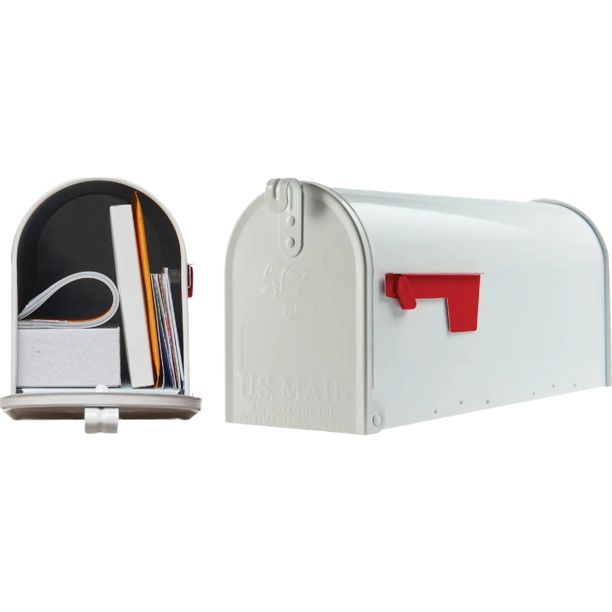 Enhanced Gibraltar Elite T1 White Rural Post Mount Mailbox Unique