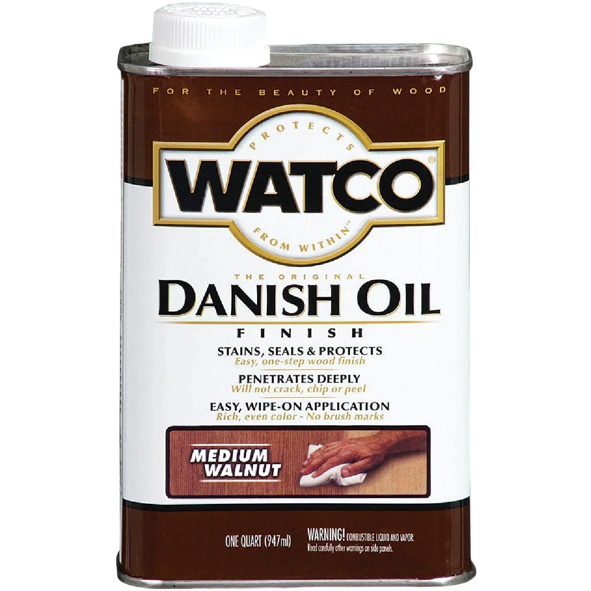Effective Watco Medium Walnut Danish Oil Finish 1 Quart Lightweight
