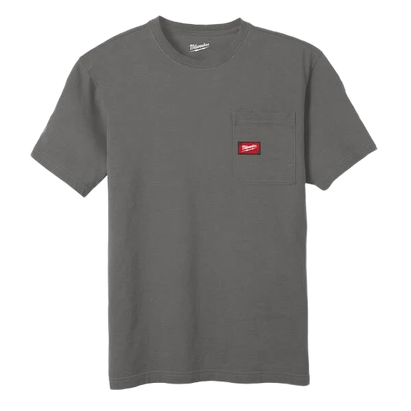 Stylish Milwaukee GRIDIRON™ Pocket T-Shirt - Short Sleeve Gray L Expertly Made