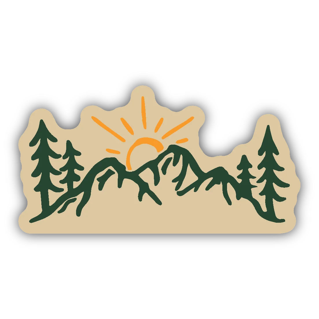 Elite Stickers Northwest Sun Over the Mountains Sticker Fine