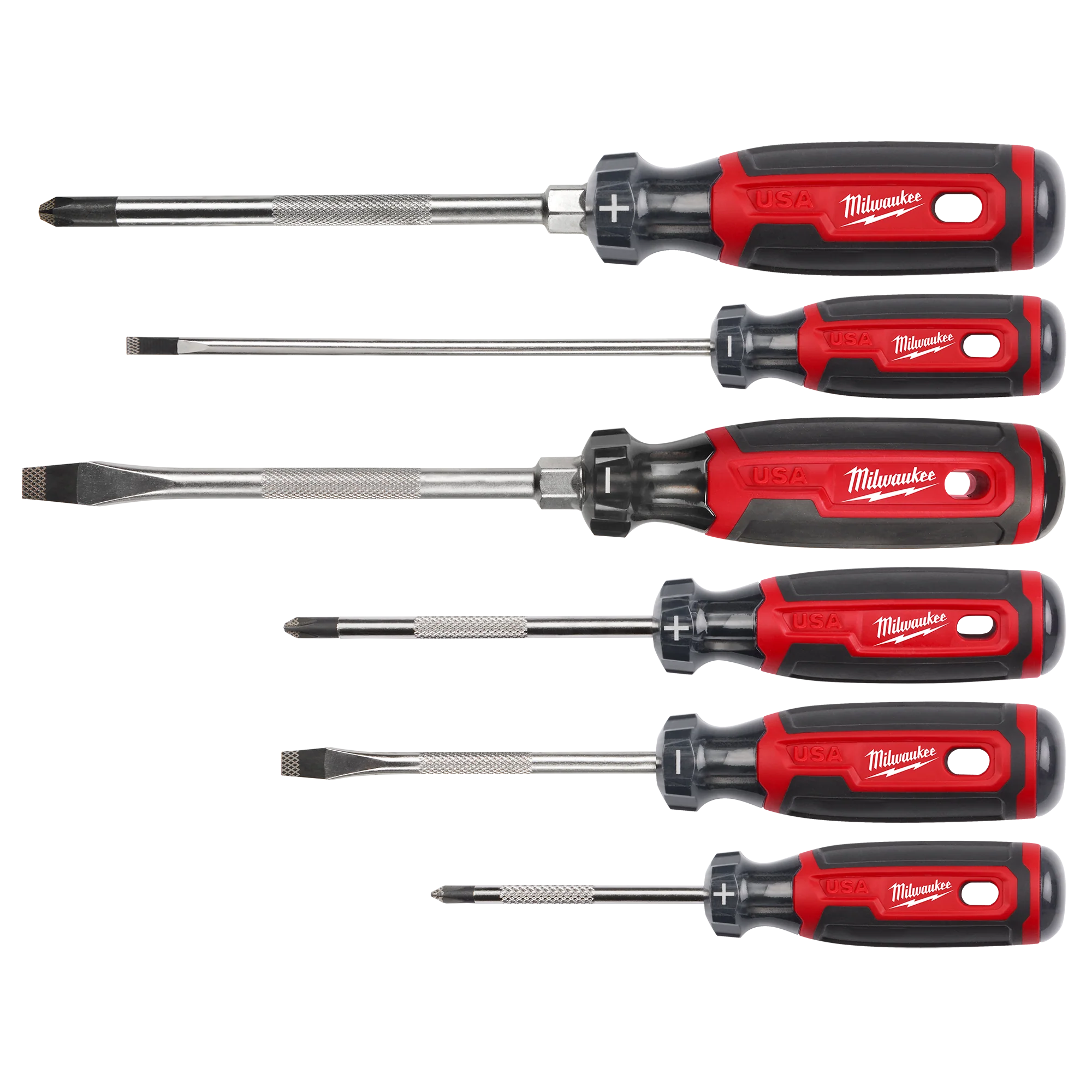World-Class Milwaukee 6-PC Cushion Grip Screwdriver Set Sustainable