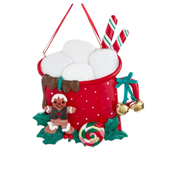 Solid Kurt S. Adler Personalized Mug Family of 4 Ornament Exclusive