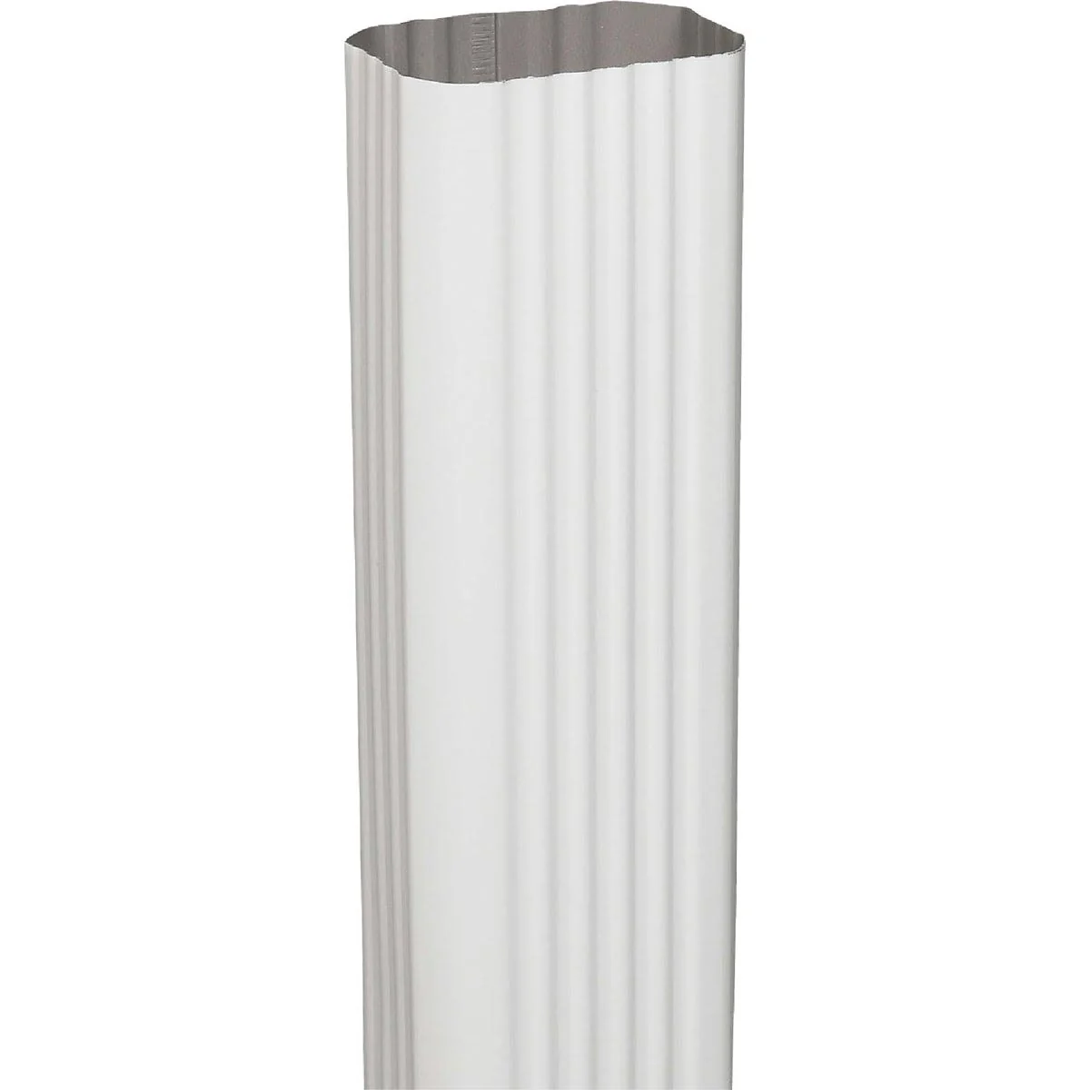 Classic Spectra Metals 2 in. x 3 in. x 15 in. Aluminum Downspout Extension White Official