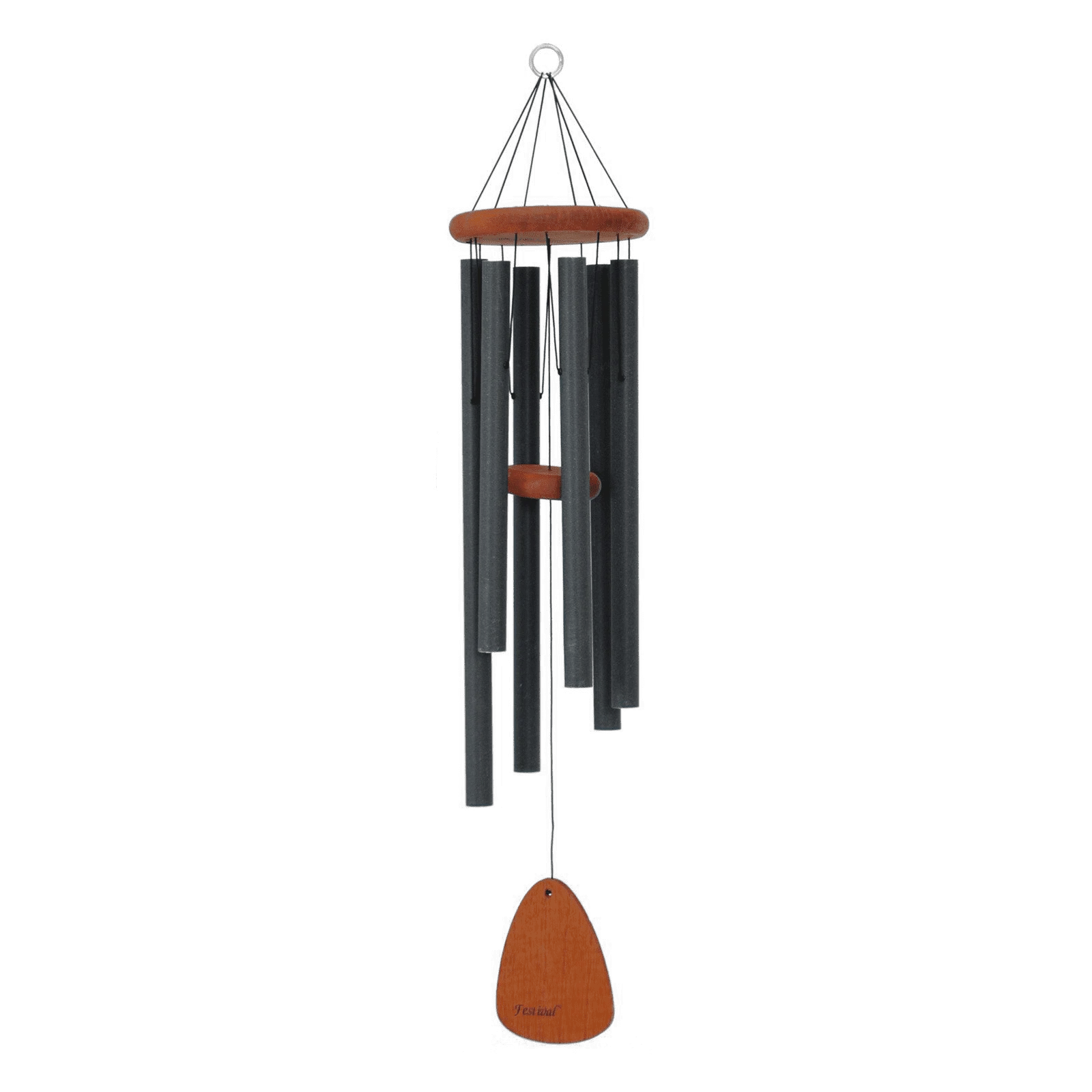 Smart Majesty Bells Festival Forest Green Scale of D Wind Chime 36 in. Reusable