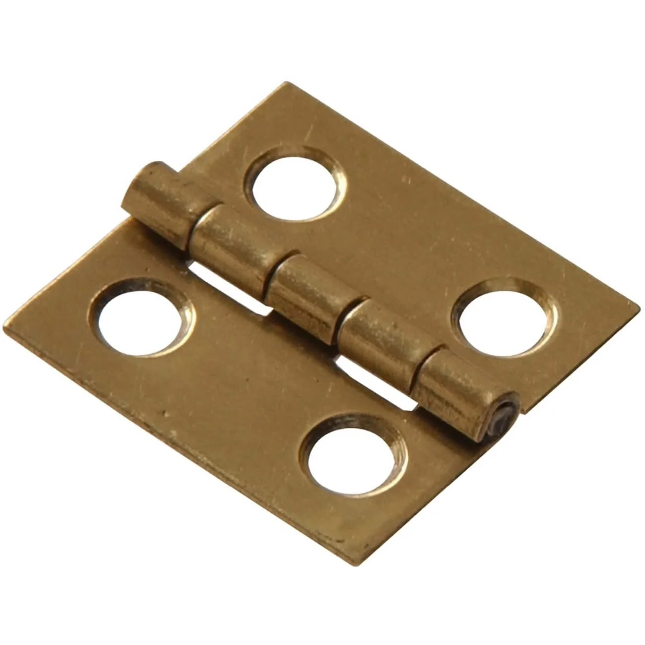 Natural Hillman 3 4 in. x 11 16 in. Solid Brass Medium Hinge - Bright Brass Finish Classic