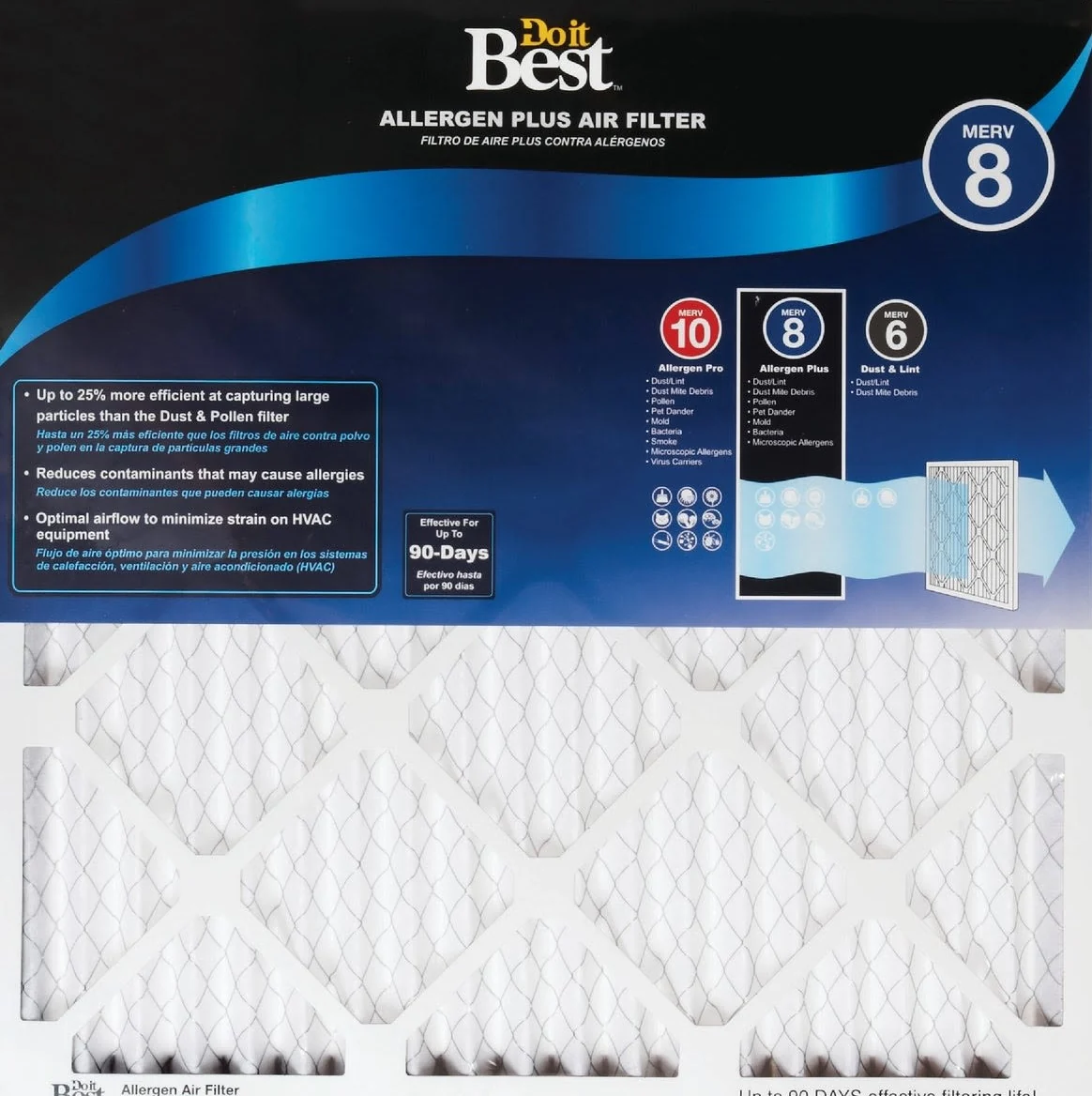 Efficient Do it Efficiency Rated Allergen Plus Furnace Filter 12 x 20 x 1 in. Professional