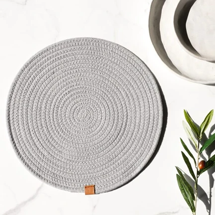 Prestigious PD Home and Garden Grey Round Placemat 13 Unique