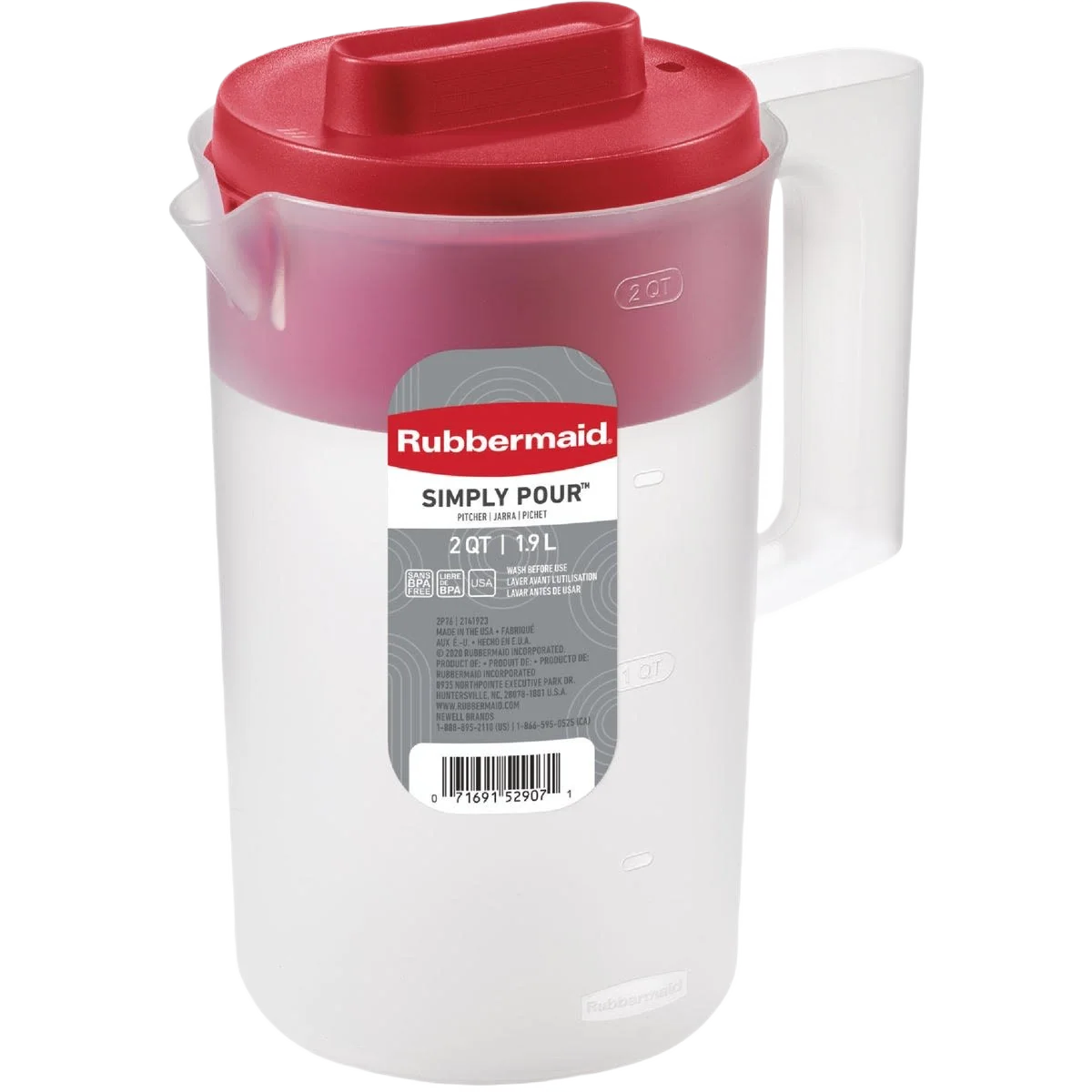 Excellent Rubbermaid Pitcher 2 qt. Smooth