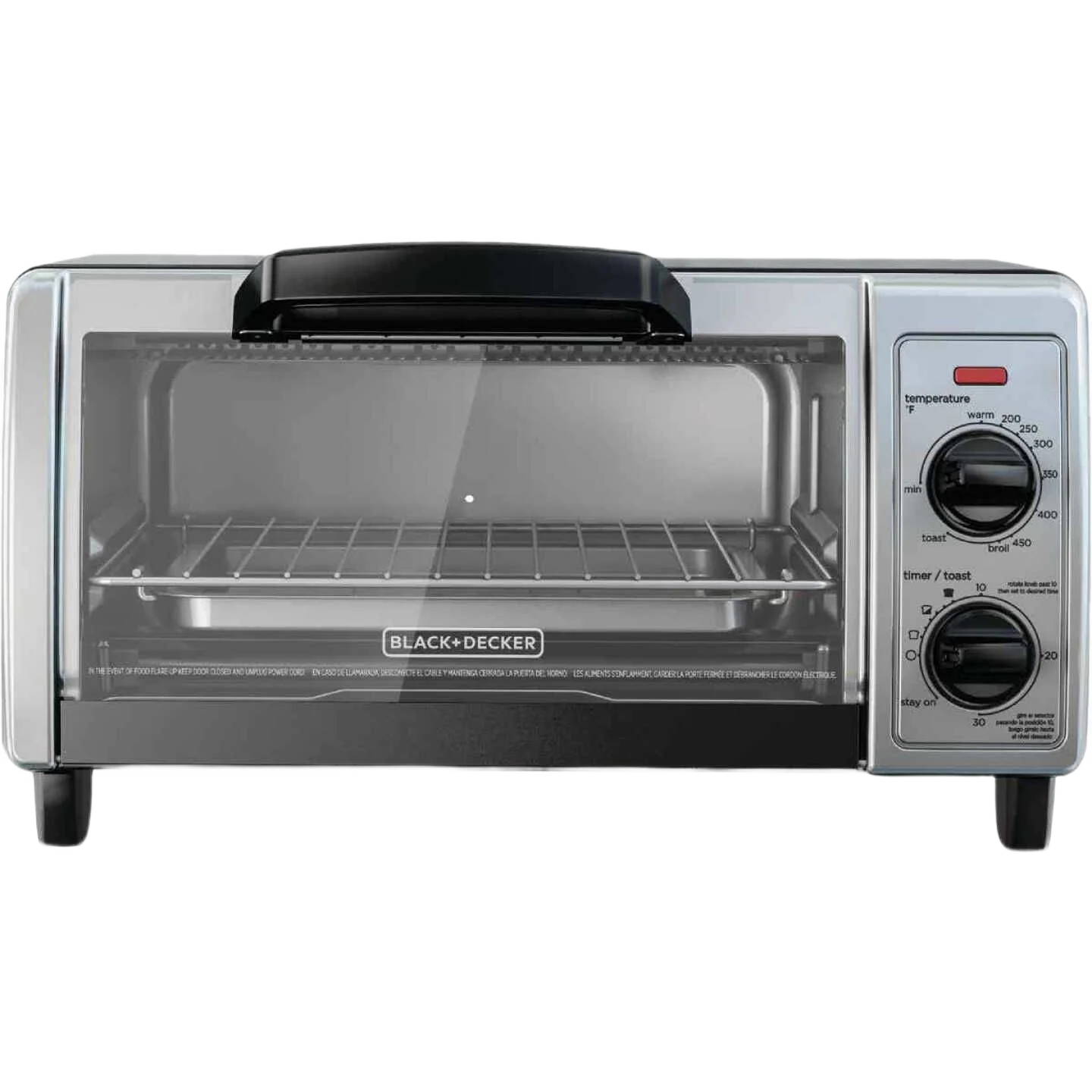 Superior BLACK DECKER 4 Slice Stainless Steel Toaster Oven User-Friendly