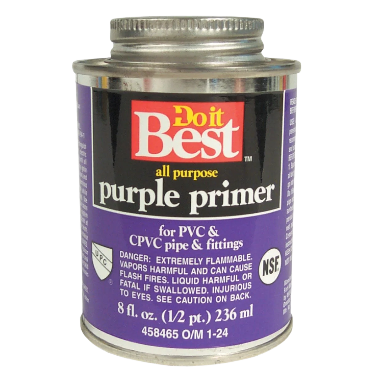 Pure Do it Purple Primer For PVC CPVC Pipe Fittings 8 oz. Eco-Friendly