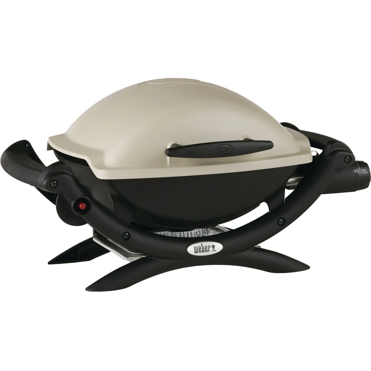 Modern Weber Q 1000 1 Burner Titanium Gas Grill Excellent