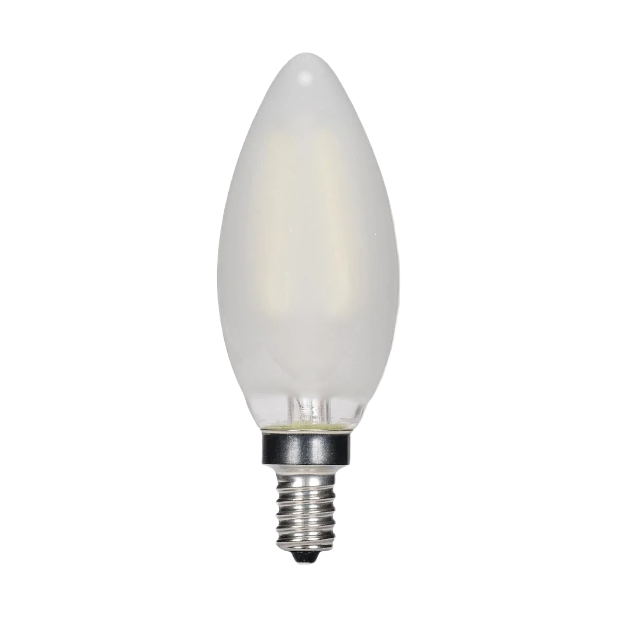Professional Satco 5.5 Watt C11 LED Frosted Candelabra Base Light Bulb Soft