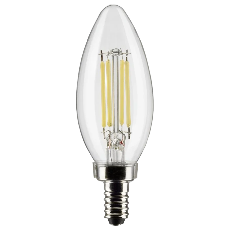 Advanced Satco 5.5 Watt LED Candelabra Base Neutral White Light Bulb Fine