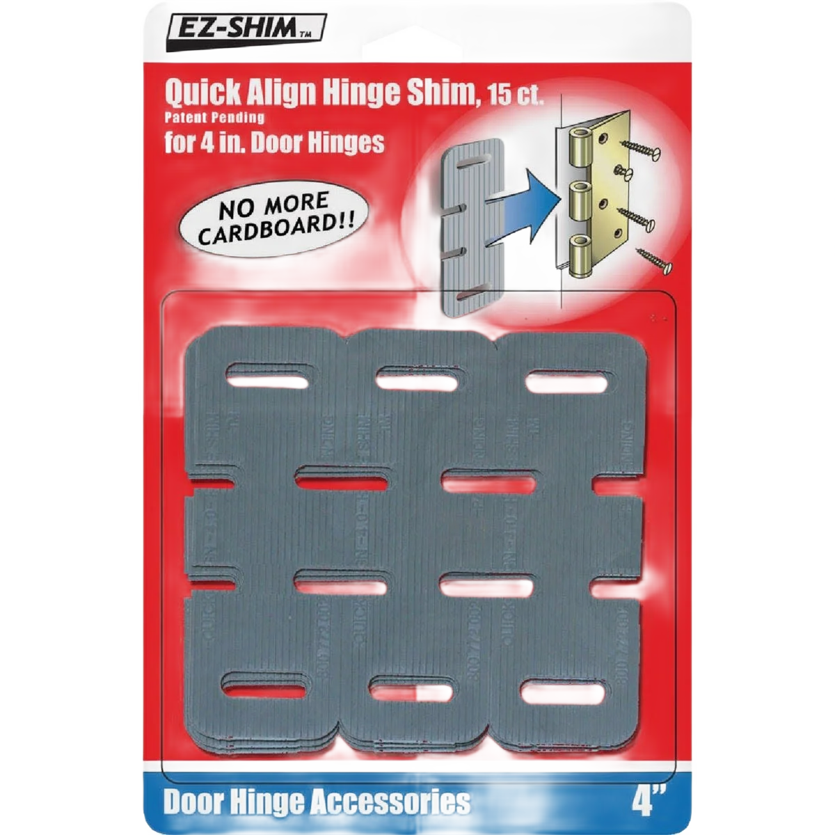Comfortable EZ Shim 4 In. Quick Align Plastic Hinge Shim Professional