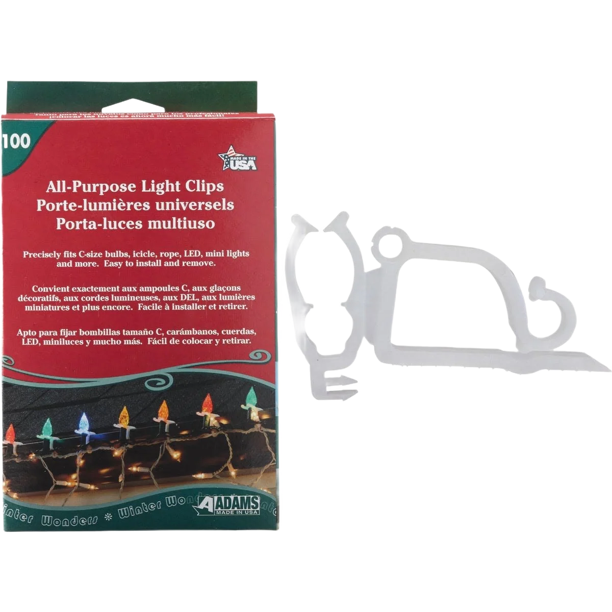 Natural Adams All-Purpose Light Clips Genuine