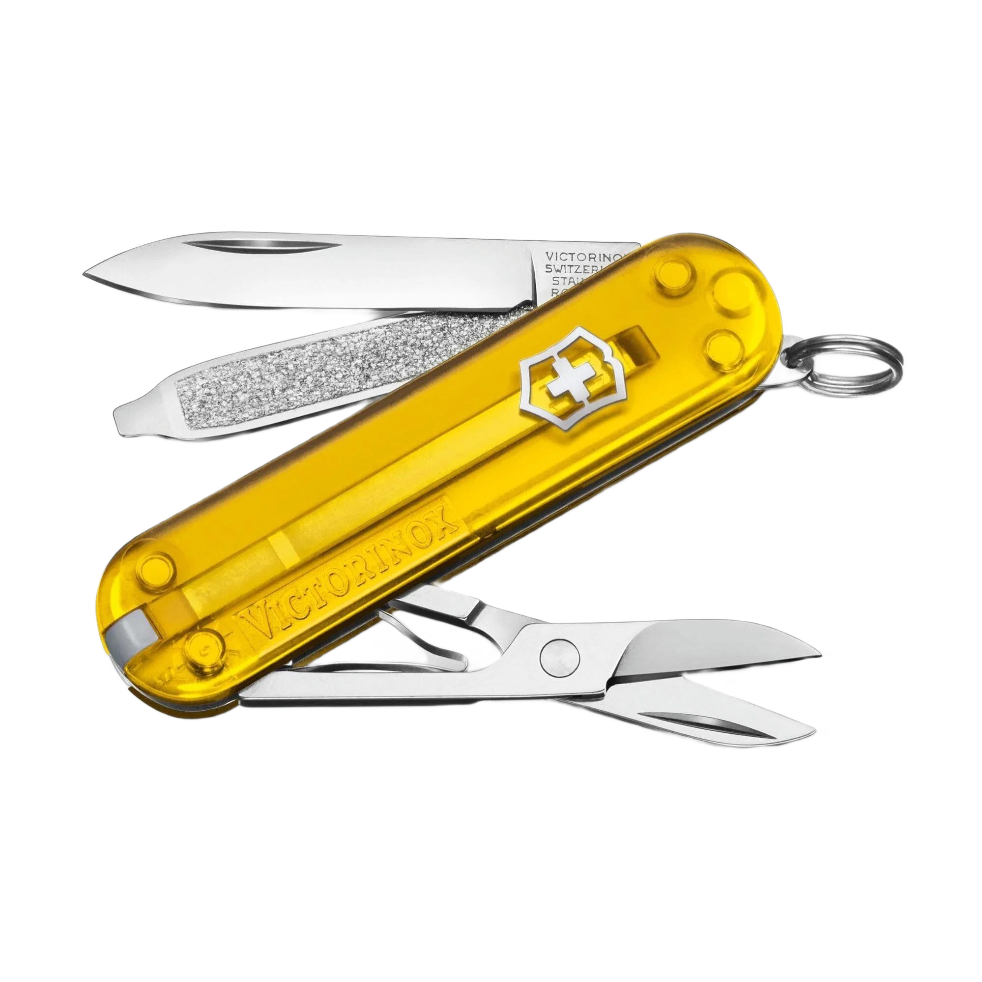 High-Quality Victorinox Swiss Army Classic SD Transparent Pocket Knife Tuscan Sun Optimized