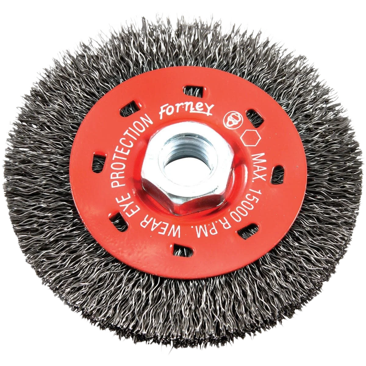 Flexible Forney 4 In. Crimped Angle Grinder Wire Wheel Detailed