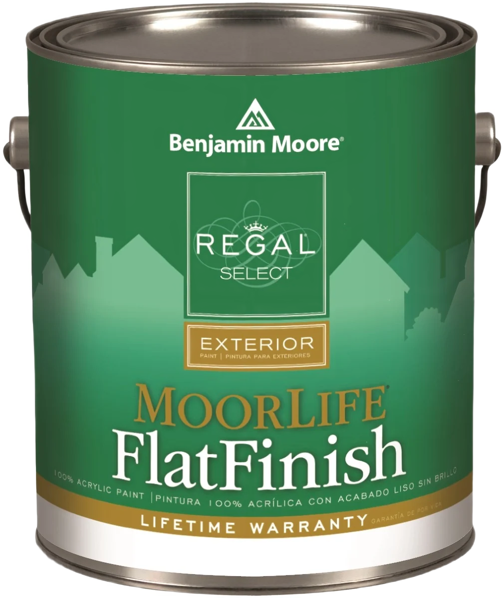 Artisan Benjamin Moore Moorlife White Flat Exterior Paint 1 Gallon Optimized