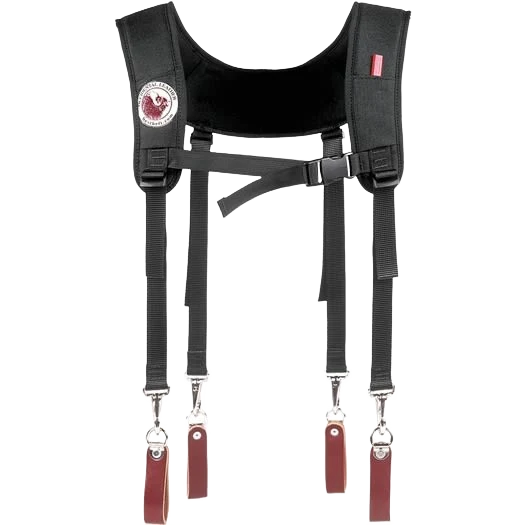 Official Occidental Black Leather Stronghold Light Suspenders Outstanding