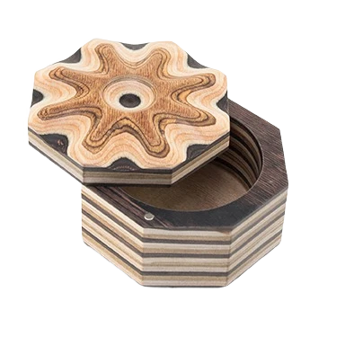 High-Performance Island Bamboo Pakka Wood Natural Salt Cellar Prestigious