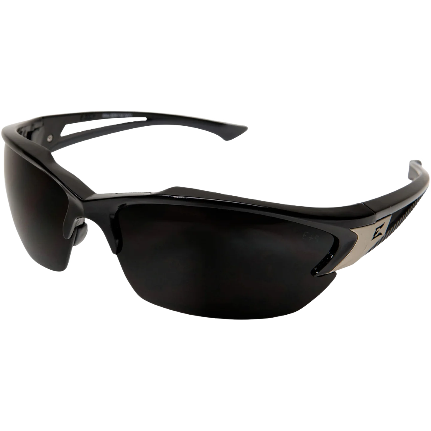 Exclusive Edge Eyewear Khor G2 Gloss Black Safety Glasses with Smoke Lenses Original