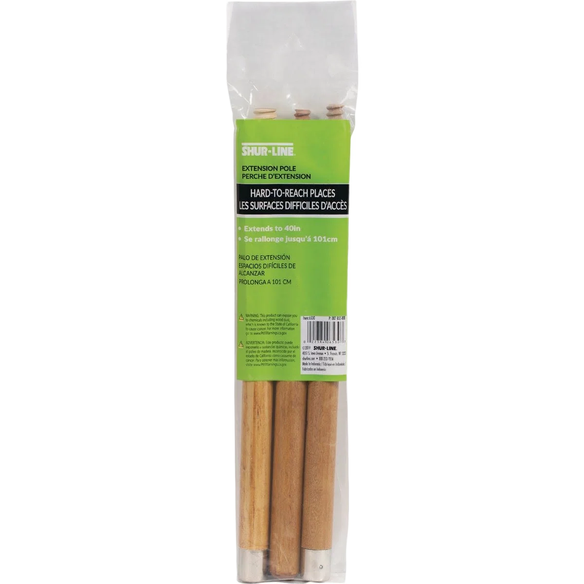 Breathable Premier 3-Piece Wood Extension Pole Handle Carefully Designed