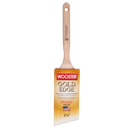 Unique Wooster Brush 1-1 2 in. Gold Edge Semi-Oval Angle Sash Brush High-Grade