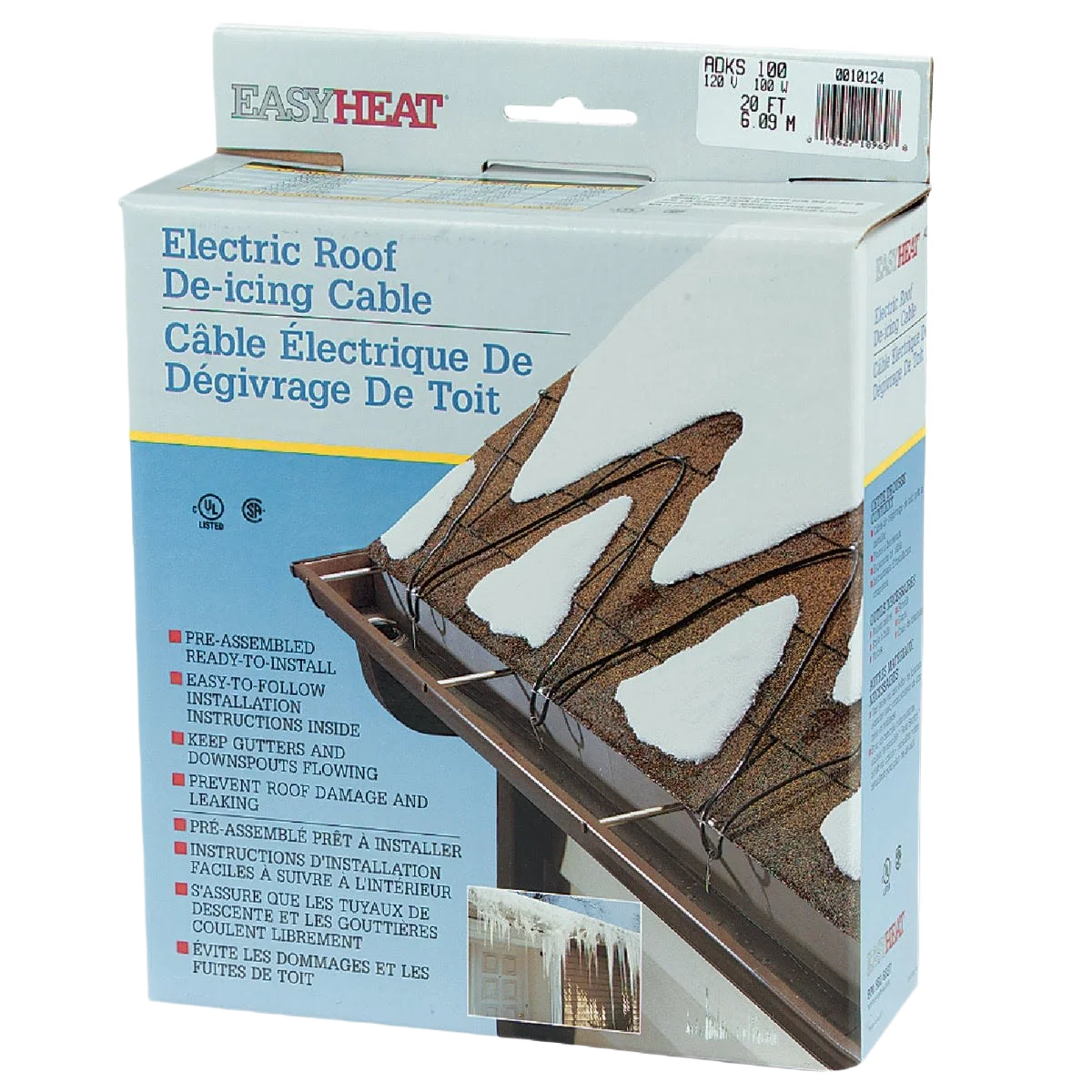 Certified Easy Heat 20 Ft. 120V 5W Roof De-Icing Cable Fine Crafted