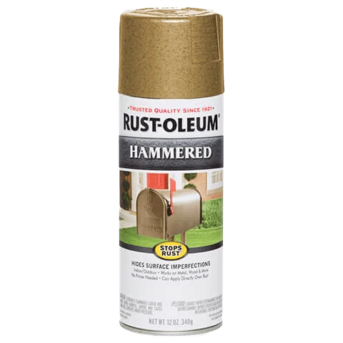 Elite Rust-Oleum Stops Rust Gold Rush Hammered Spray Paint 12 oz. Reliable