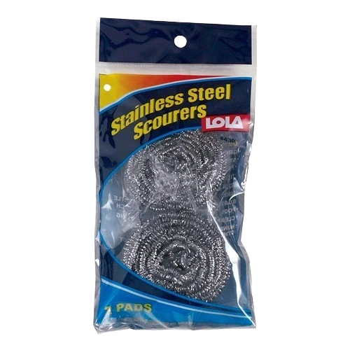 Refined HIC Stainless Steel Scourers 2-Pack Optimized