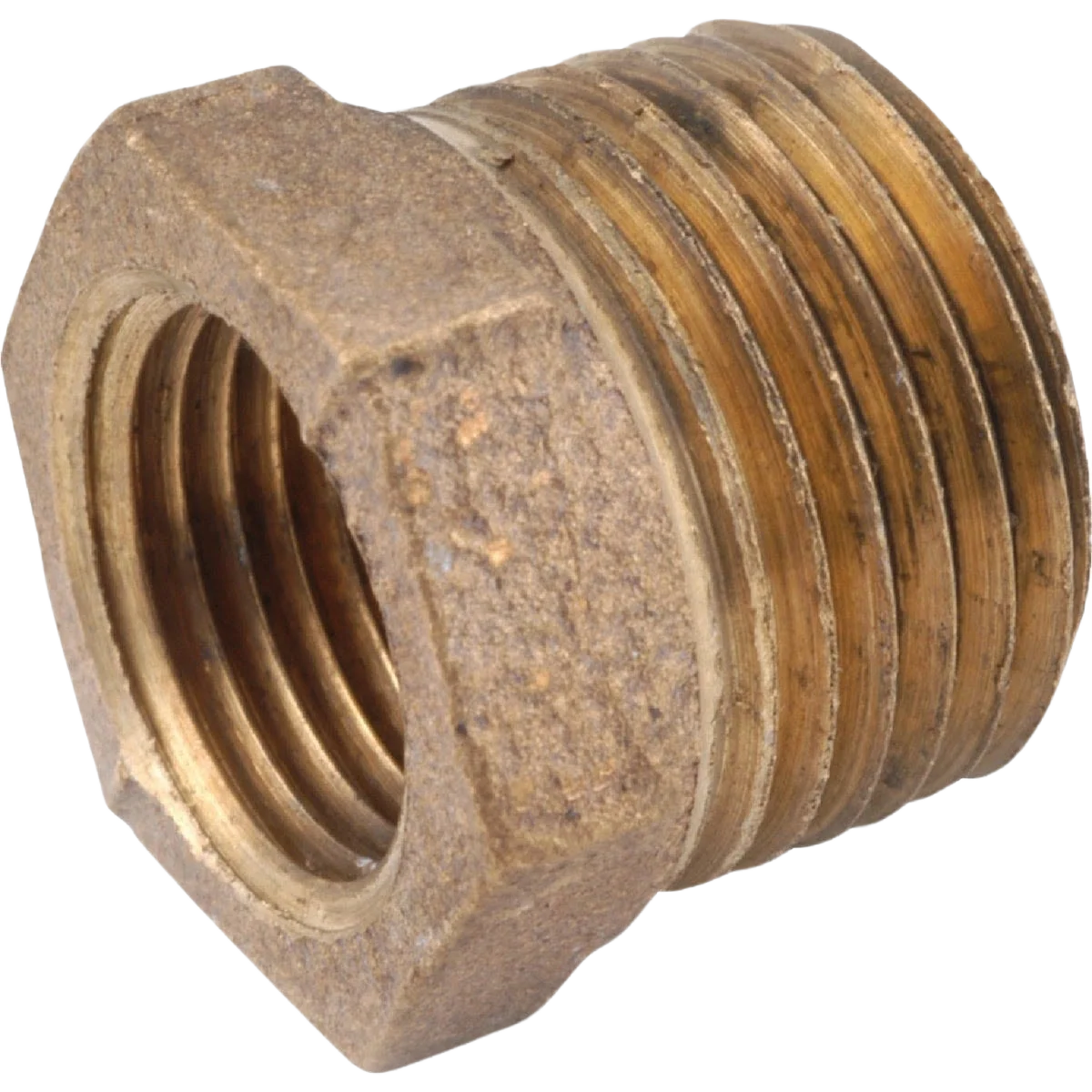 Sustainable Anderson Metals Red Brass Hex Reducing Bushing 3 4 In. MPT x 1 4 In. FPT Elite
