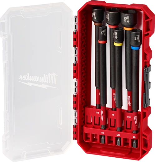 Flexible Milwaukee 6PC SHOCKWAVE™ Impact Duty 6 Magnetic Nut Driver Set Authentic