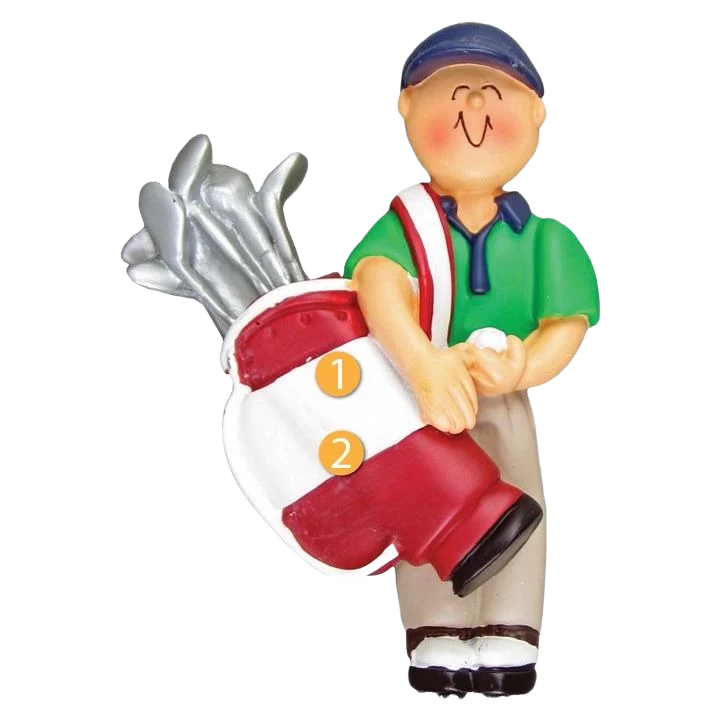 Fine Ornament Central Personalized Male Golfer Ornament Official