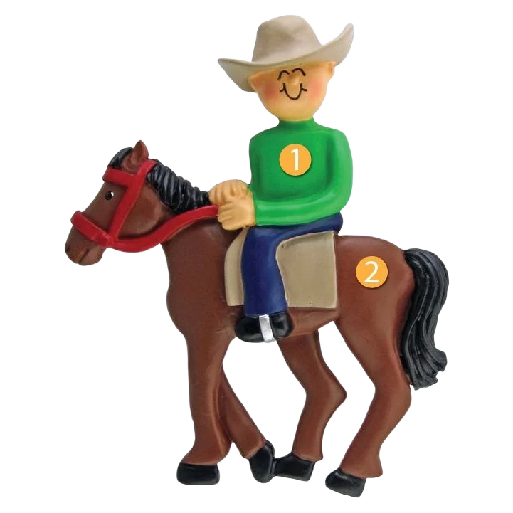 Premium Material Ornament Central Personalized Male Horseback Riding Ornament Trusted